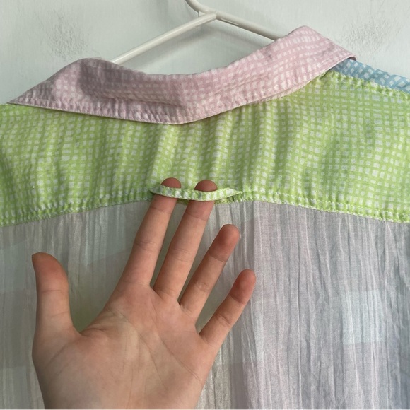 Solid & Striped The Mixed Print Long Oxford Tunic Swim
Coverup Pink Green XS - Picture 9 of 15